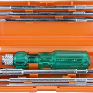 TAPARIA Screw Driver Set with Bulb – 840 (Neon, Silver and Green)
